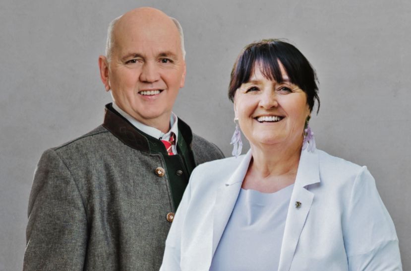 BM. Engelbert Schaunitzer mit LHStvin. Manuela Khom