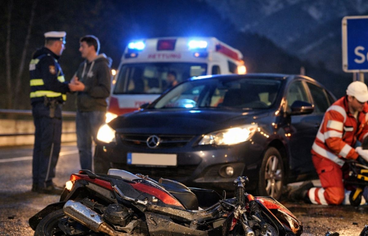 Mit Moped auf Bundesstraße übersehen