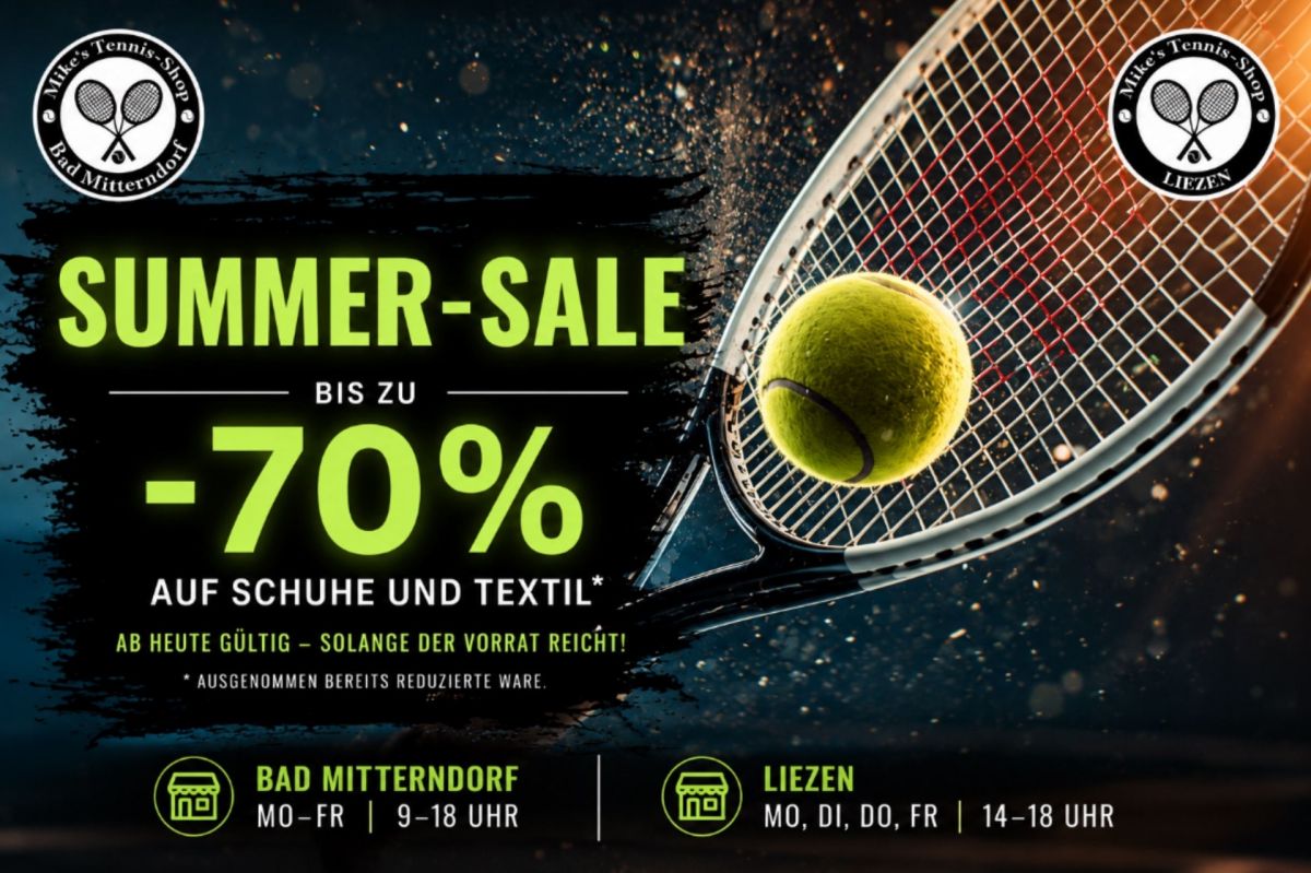 Matchball für den Summer Sale bei Mike's Tennisshop