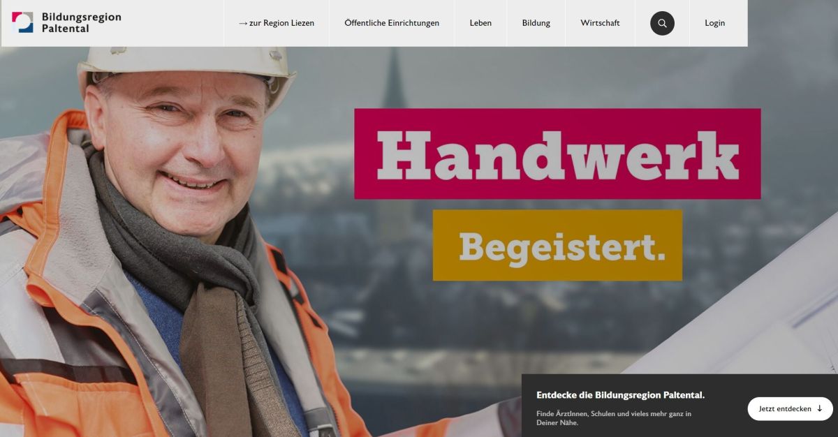 Neuer Web-Auftritt für das Paltental
