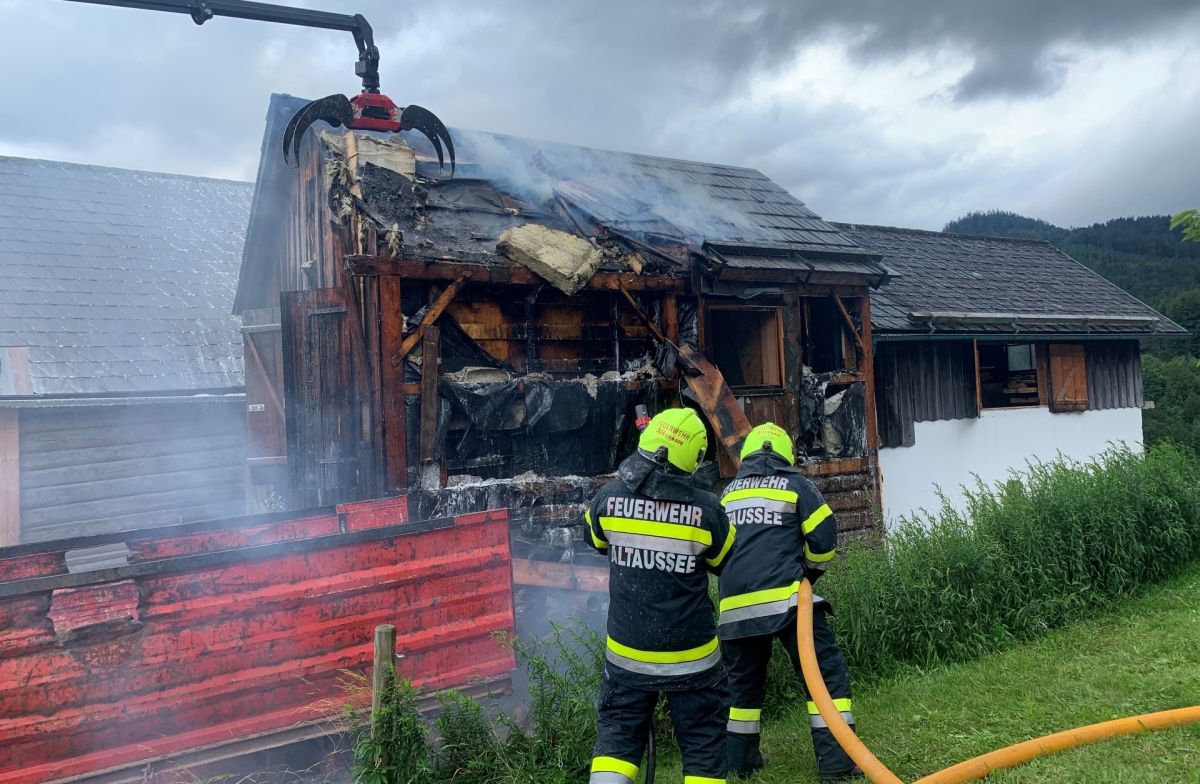 Scheunenbrand in Altaussee