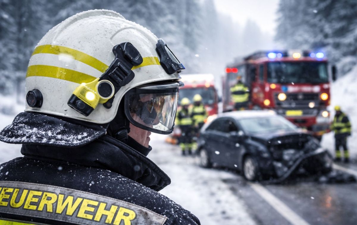 Sieben Feuerwehren bei vier Unfällen