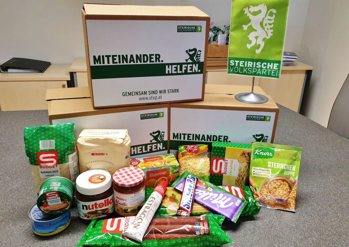 1.500 Lebensmittelpakete für Steirer